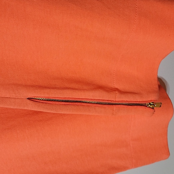 J Crew two tone dress size Medium NWT Orange and navy - Picture 4 of 9